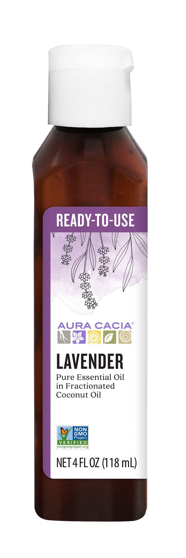 Lavender Essential Oil in Fractionated Coconut Oil 4 fl. oz. J6240