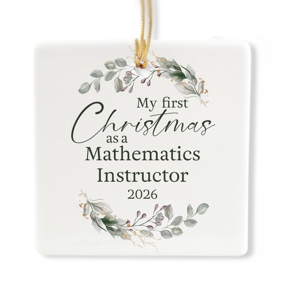 Ceramic 3-inch Square Ornament W7967