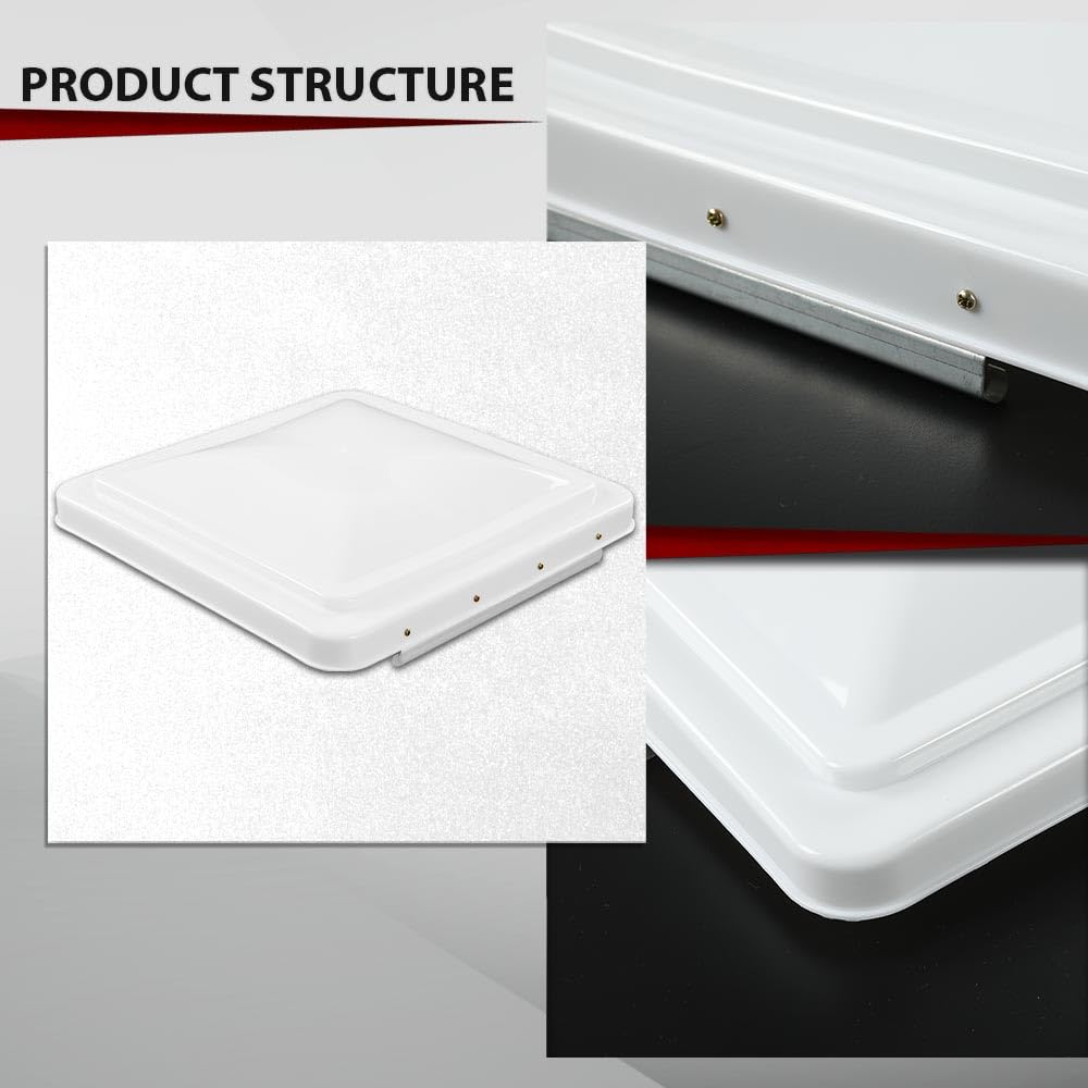 14" x 14" Replacement Roof Vent Cover 3PCS White Q3379