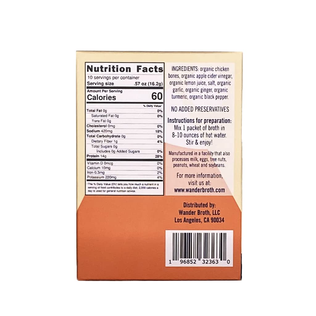 Organic Turmeric Ginger Chicken Bone Broth 10 Pack B78314