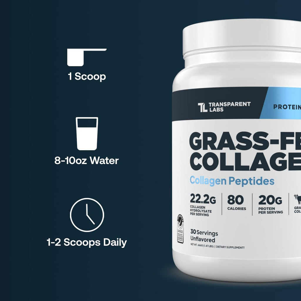 Grass-Fed Collagen Peptides, 30 Servings, Unflavored B5802