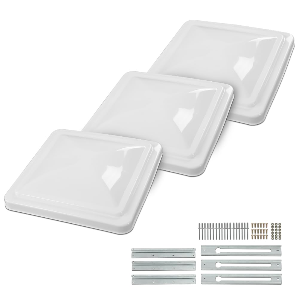 14" x 14" Replacement Roof Vent Cover 3PCS White Q3379