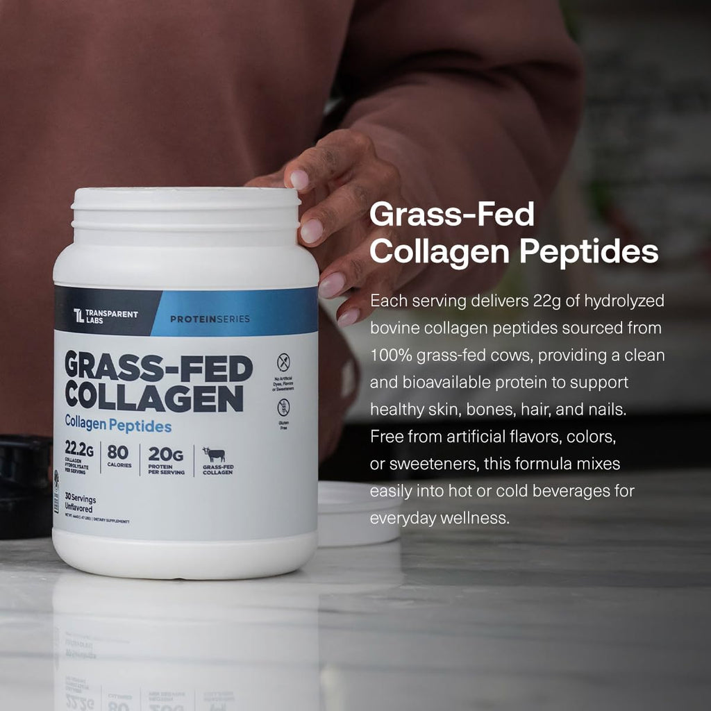 Grass-Fed Collagen Peptides, 30 Servings, Unflavored B5802