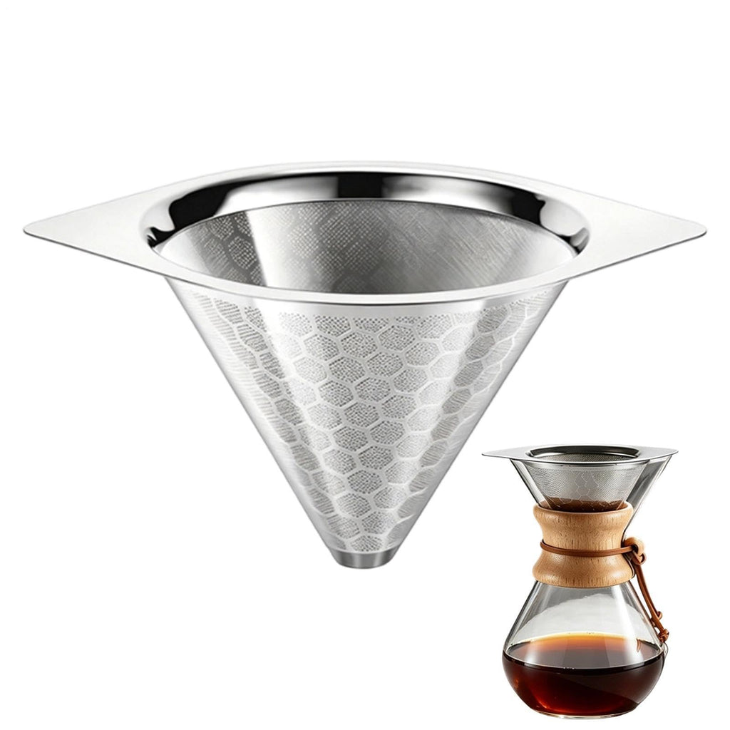 Heat Resistant Reusable Stainless Steel Drip Coffee Filter V6251