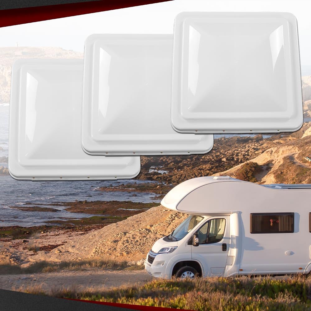 14" x 14" Replacement Roof Vent Cover 3PCS White Q3379