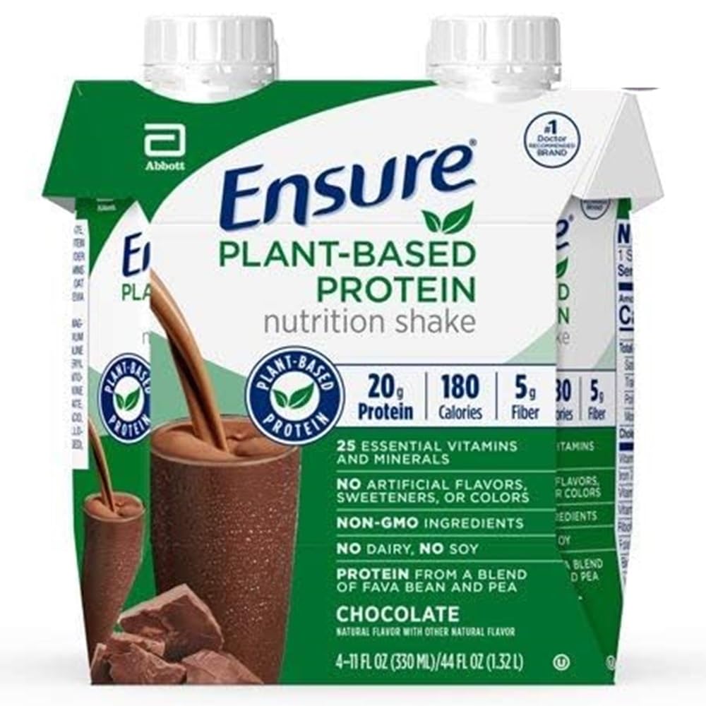 Plant Protein Nutrition Shakes Chocolate 11 Fl Oz Pack of 2 A394811