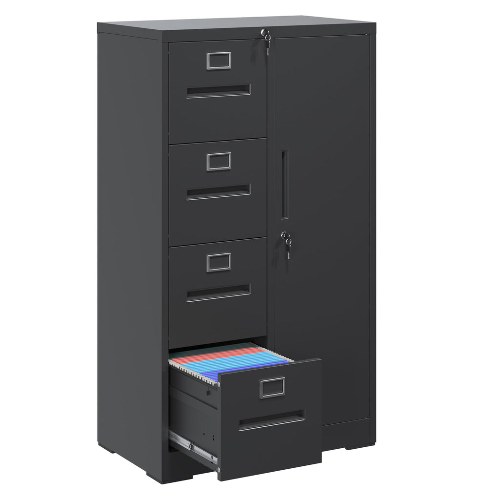 4 Drawer Metal File Cabinet with Lock E1326