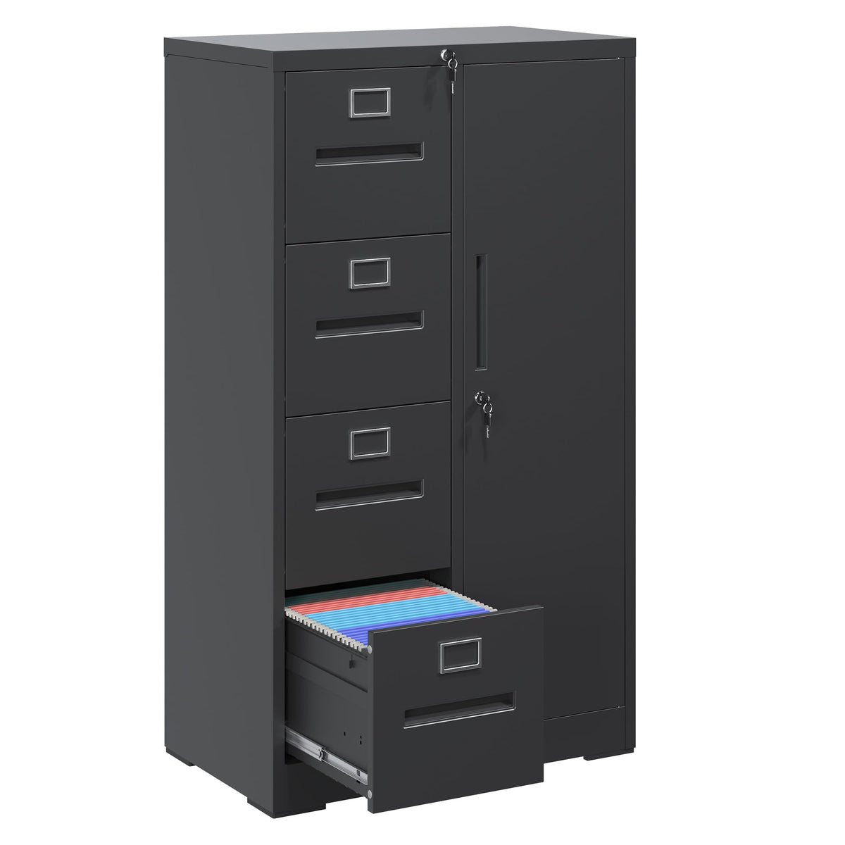 4 Drawer Metal File Cabinet with Lock E1326