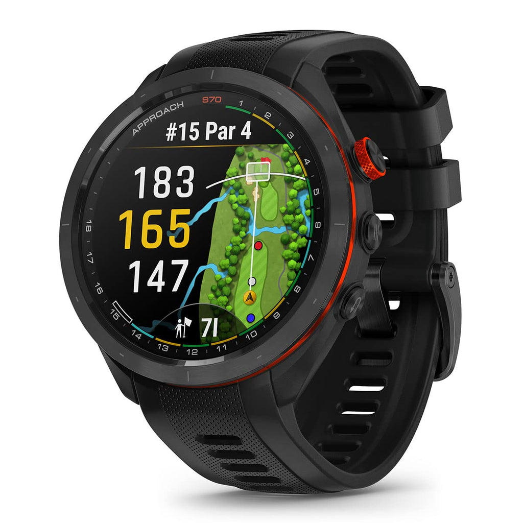 Black 47mm Golf GPS Smartwatch G4030
