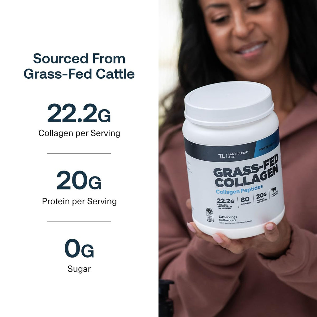 Grass-Fed Collagen Peptides, 30 Servings, Unflavored B5802