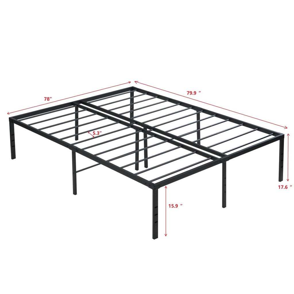 Black Queen Metal Platform Bed Frame X545043