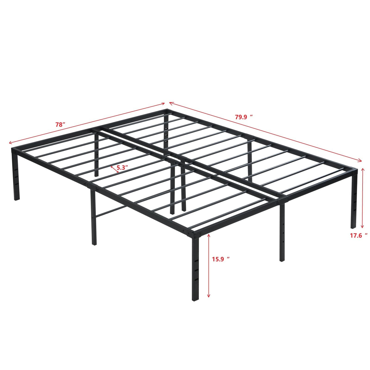 Black Queen Metal Platform Bed Frame X545043