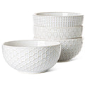 Ceramic Soup Bowl Set, 42 OZ, 7 Inch, Set of 4, Arctic White T54348