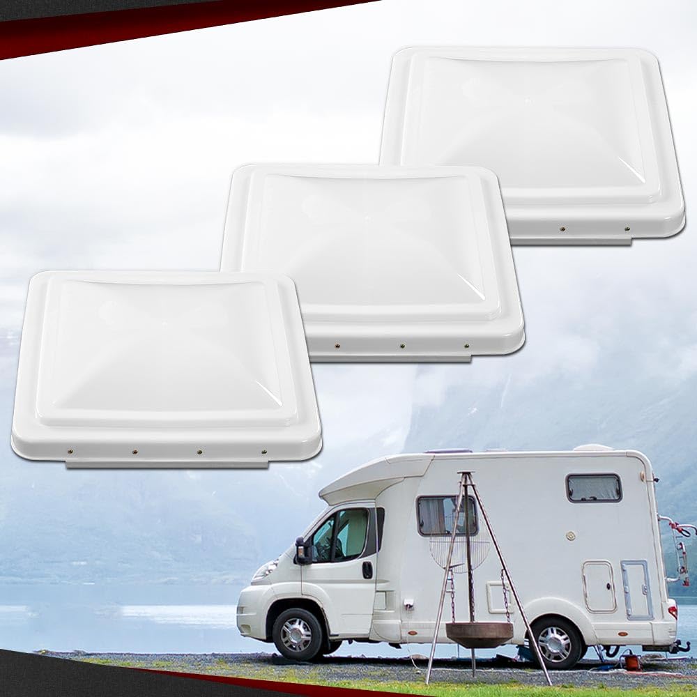 14" x 14" Replacement Roof Vent Cover 3PCS White Q3379