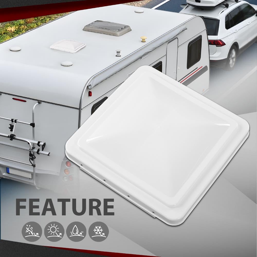 14" x 14" Replacement Roof Vent Cover 3PCS White Q3379