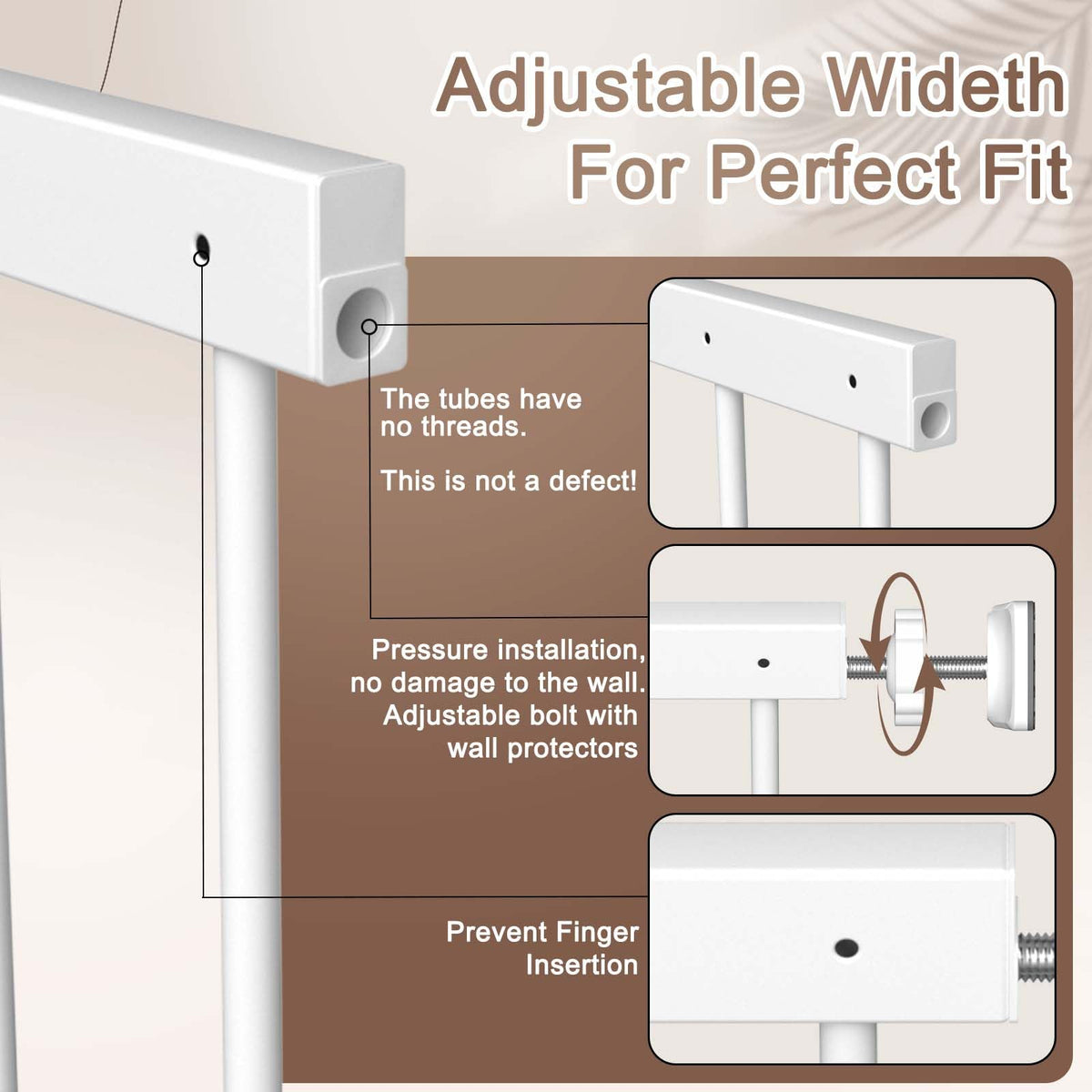 Adjustable White 4 Panel Window Guards Q5396