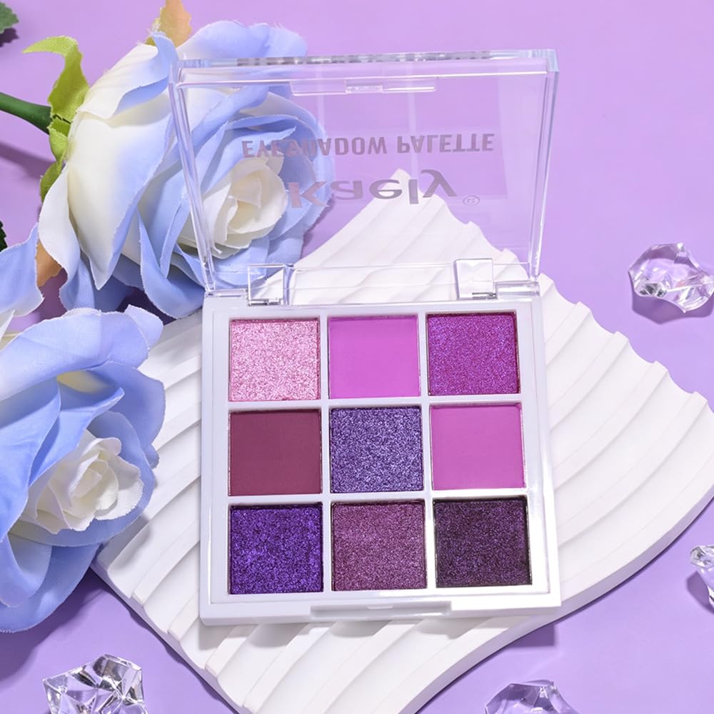 9 Colors Matte Shimmer Metallic Eyeshadow Palette Q573