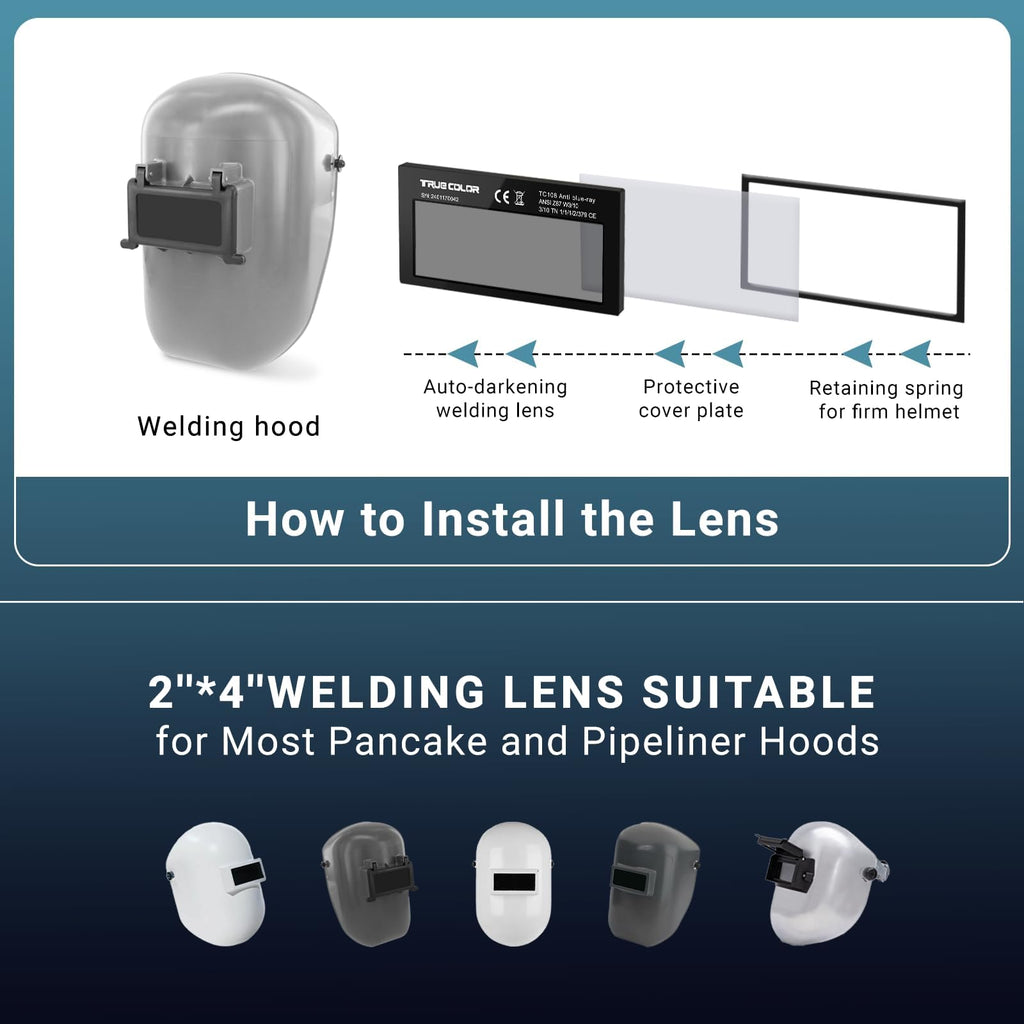 Auto Darkening Welding Lens 2x4 1/4 J697