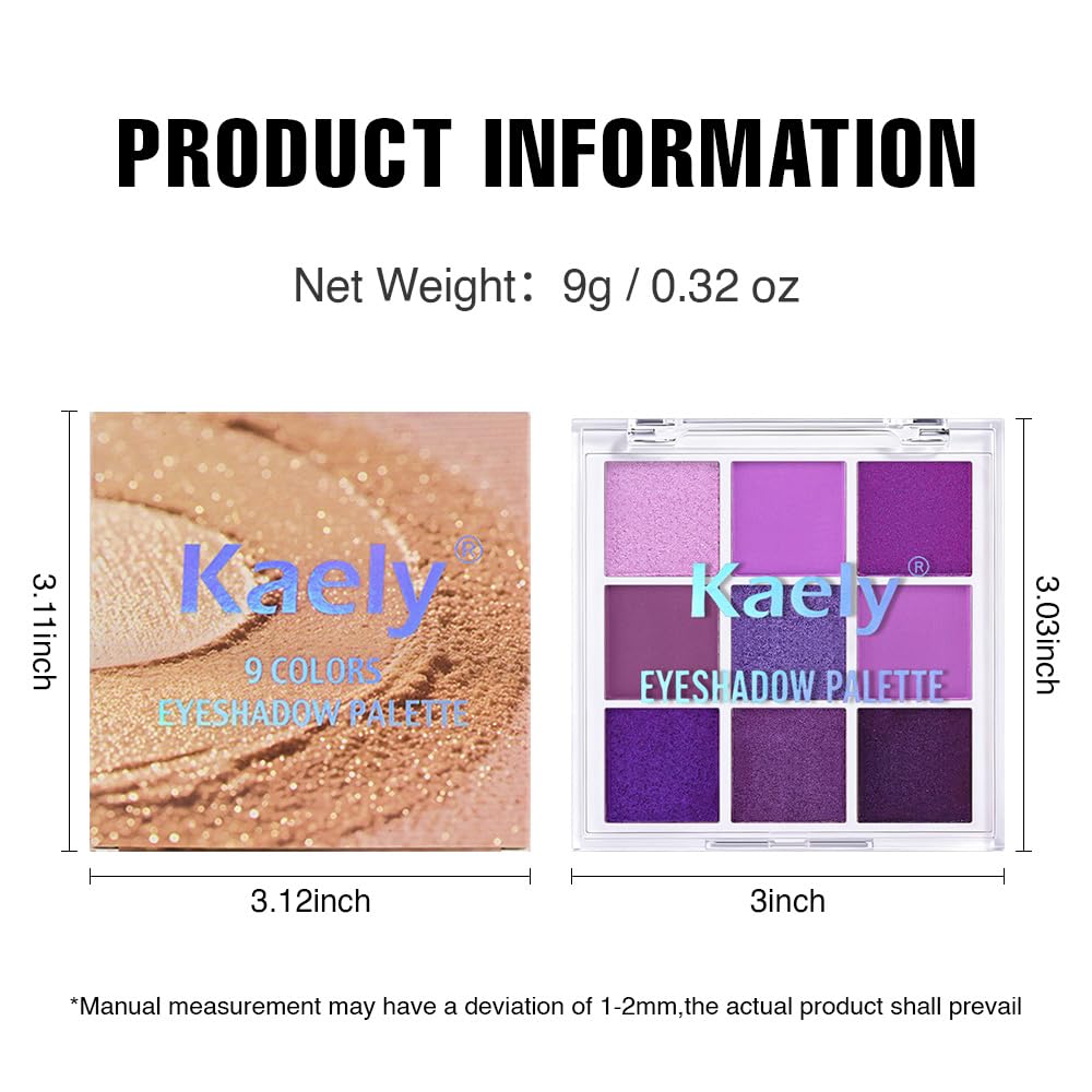 9 Colors Matte Shimmer Metallic Eyeshadow Palette Q573