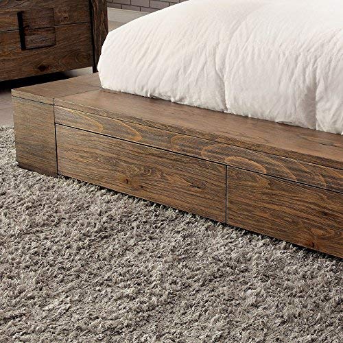 California King Walnut Platform Bed I29183