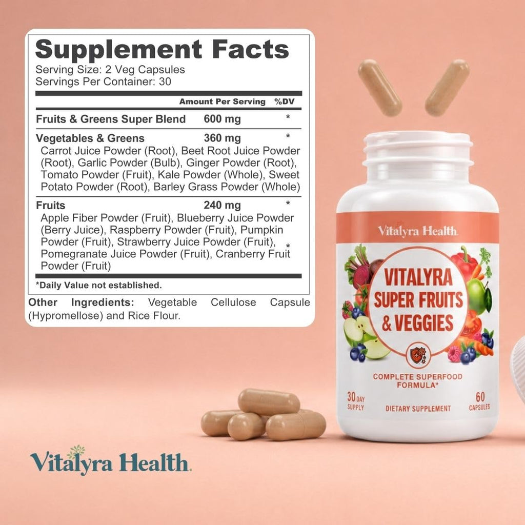 Fruits & Veggies Supplement Vegetable Capsules O928698