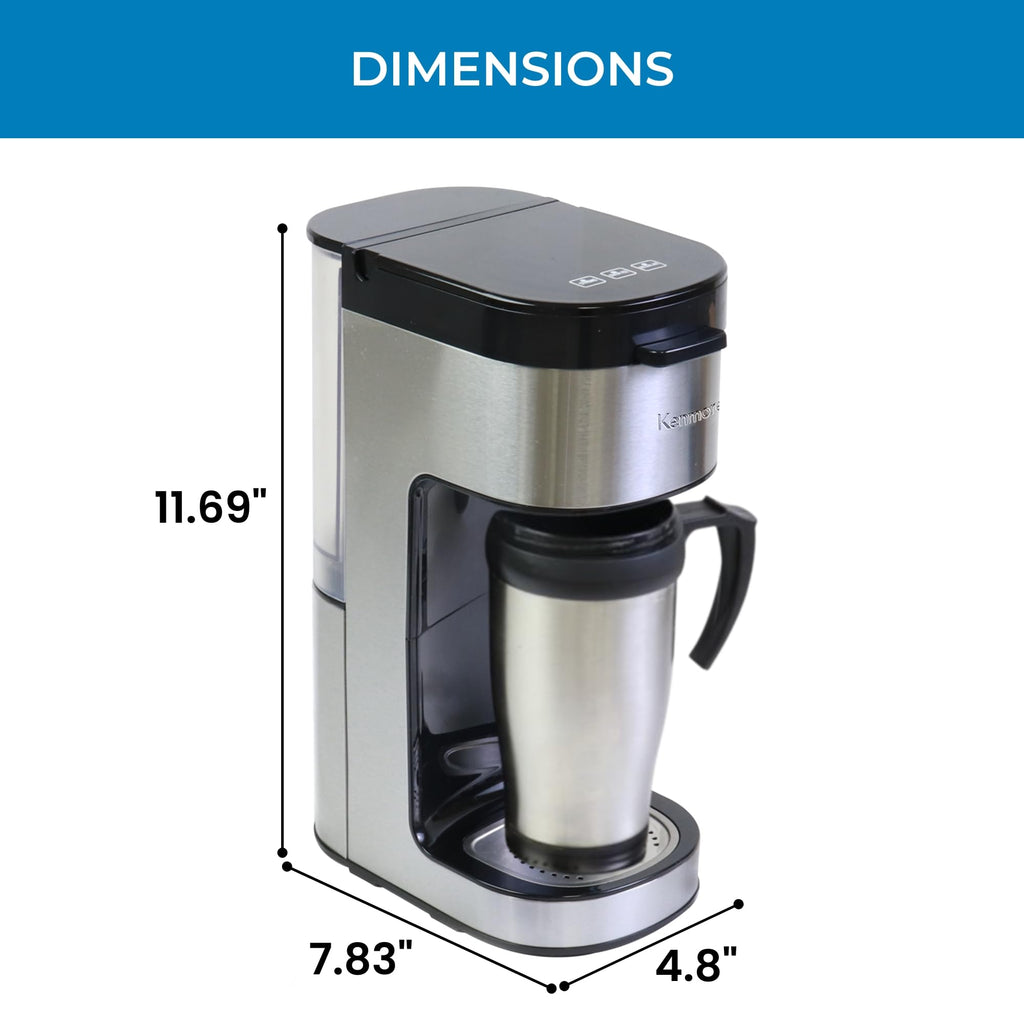 Single Serve Coffee Maker 6–12 Oz Black H419