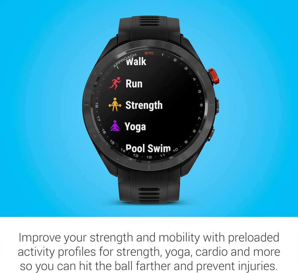 Black 47mm Golf GPS Smartwatch G4030