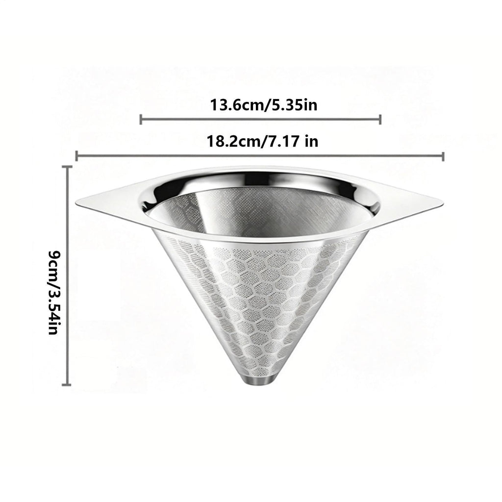 Heat Resistant Reusable Stainless Steel Drip Coffee Filter V6251
