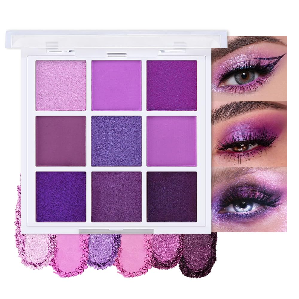 9 Colors Matte Shimmer Metallic Eyeshadow Palette Q573