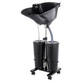 Electric Portable Height Adjustable Shampoo Bowl with Dual 10L Buckets W89830