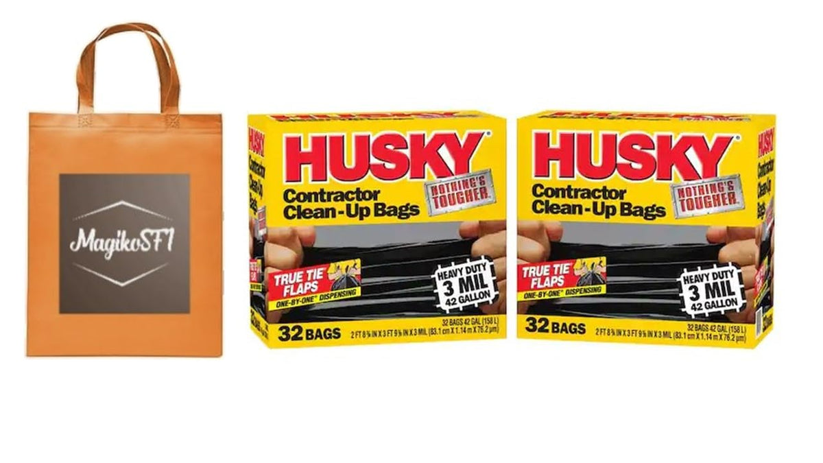 42-Gallon Contractor Clean-Up Trash Bags, 32-Count B477