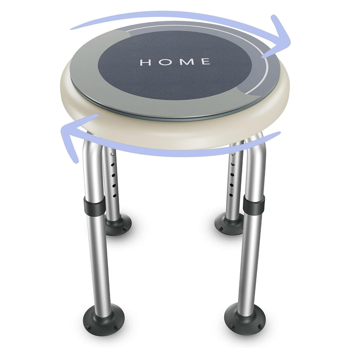 Adjustable Swivel Shower Stool with Non-Slip Feet L3938