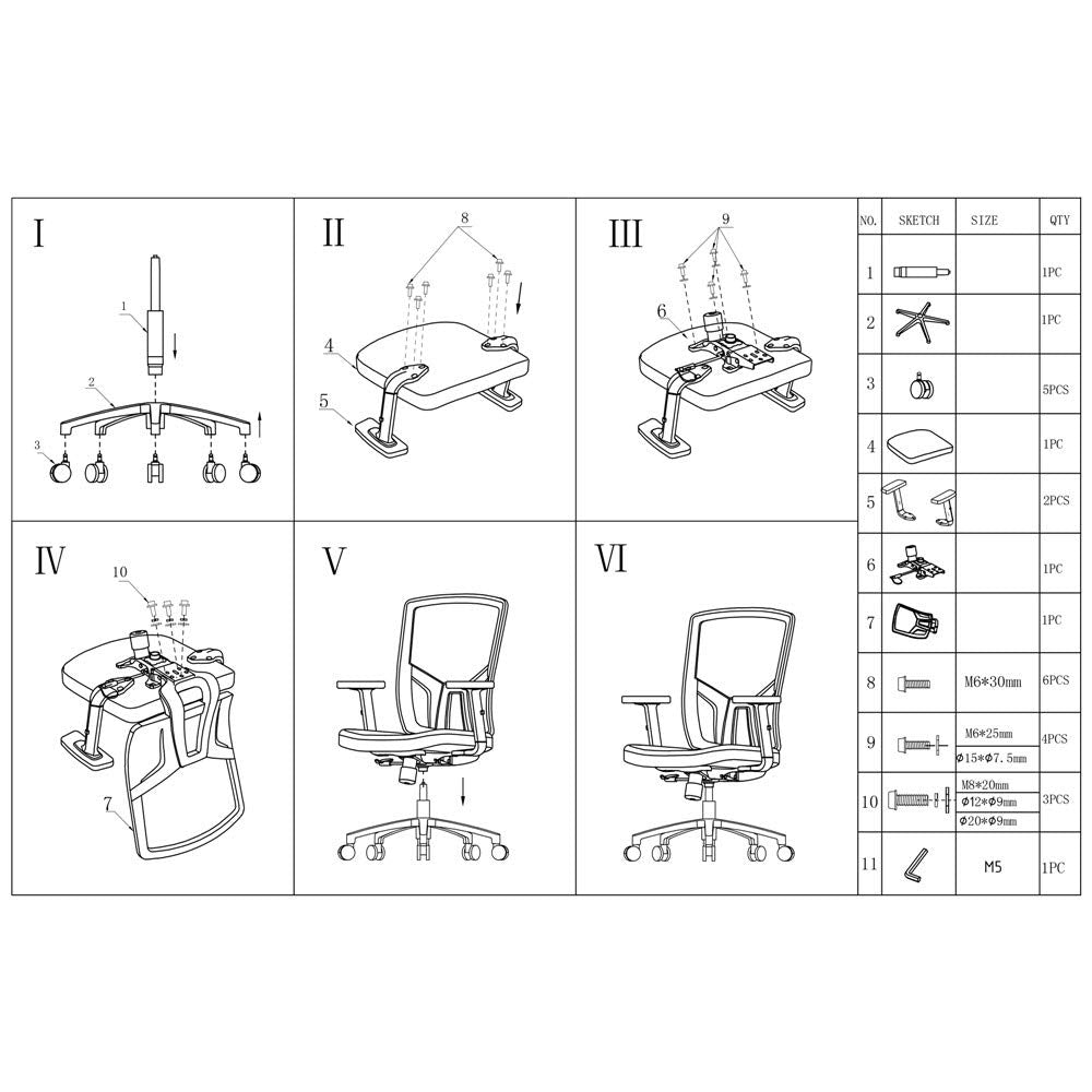 Ergonomic Mesh Office Chair with Lumbar Support Z1790