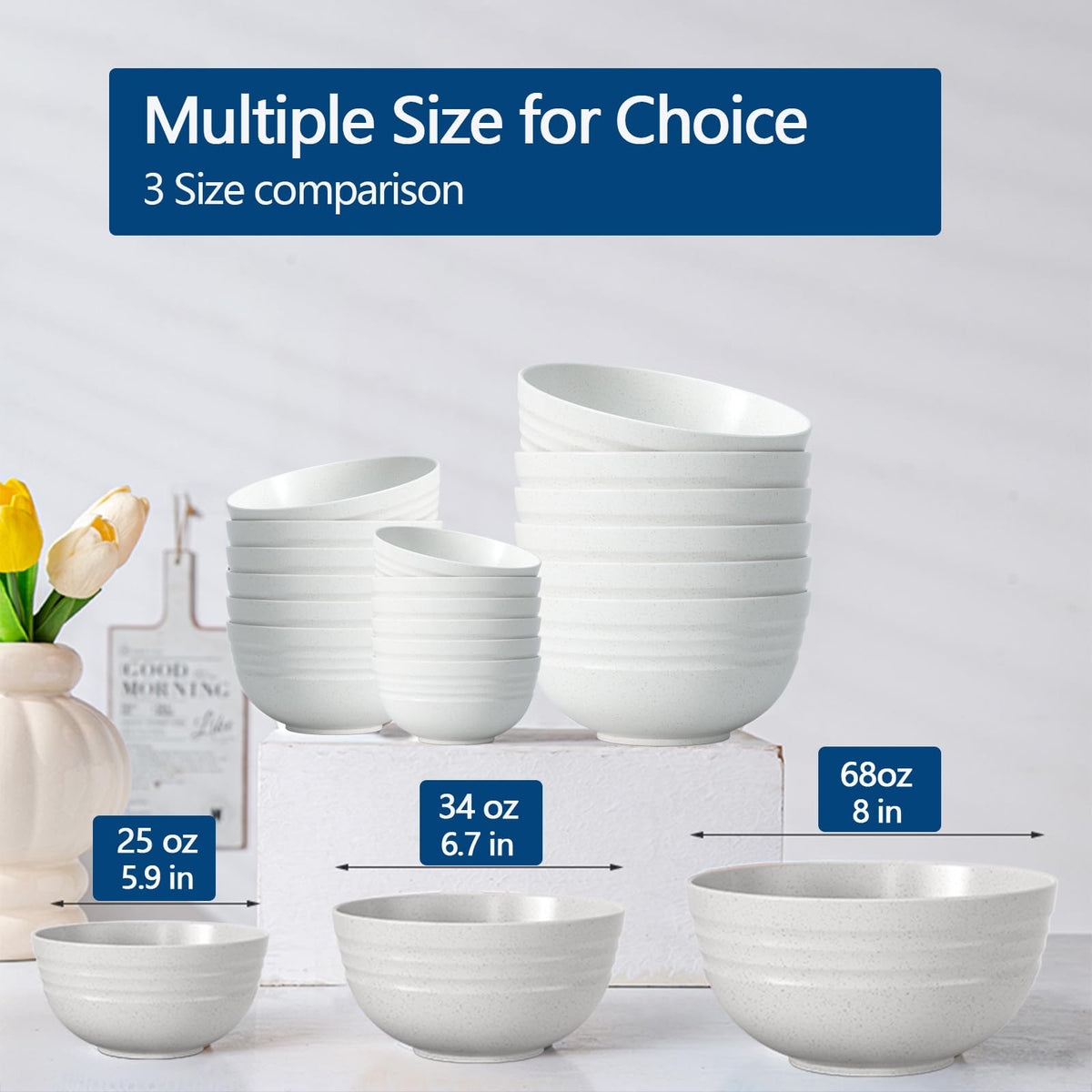 34 Oz BPA-Free Soup Bowls Set of 6 G160469