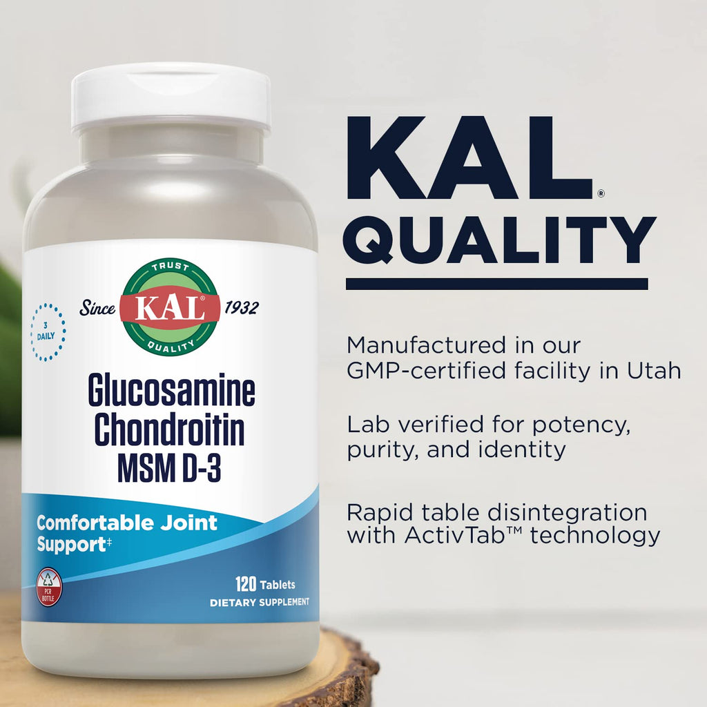 Glucosamine Chondroitin MSM D3 120 Tablets A943795