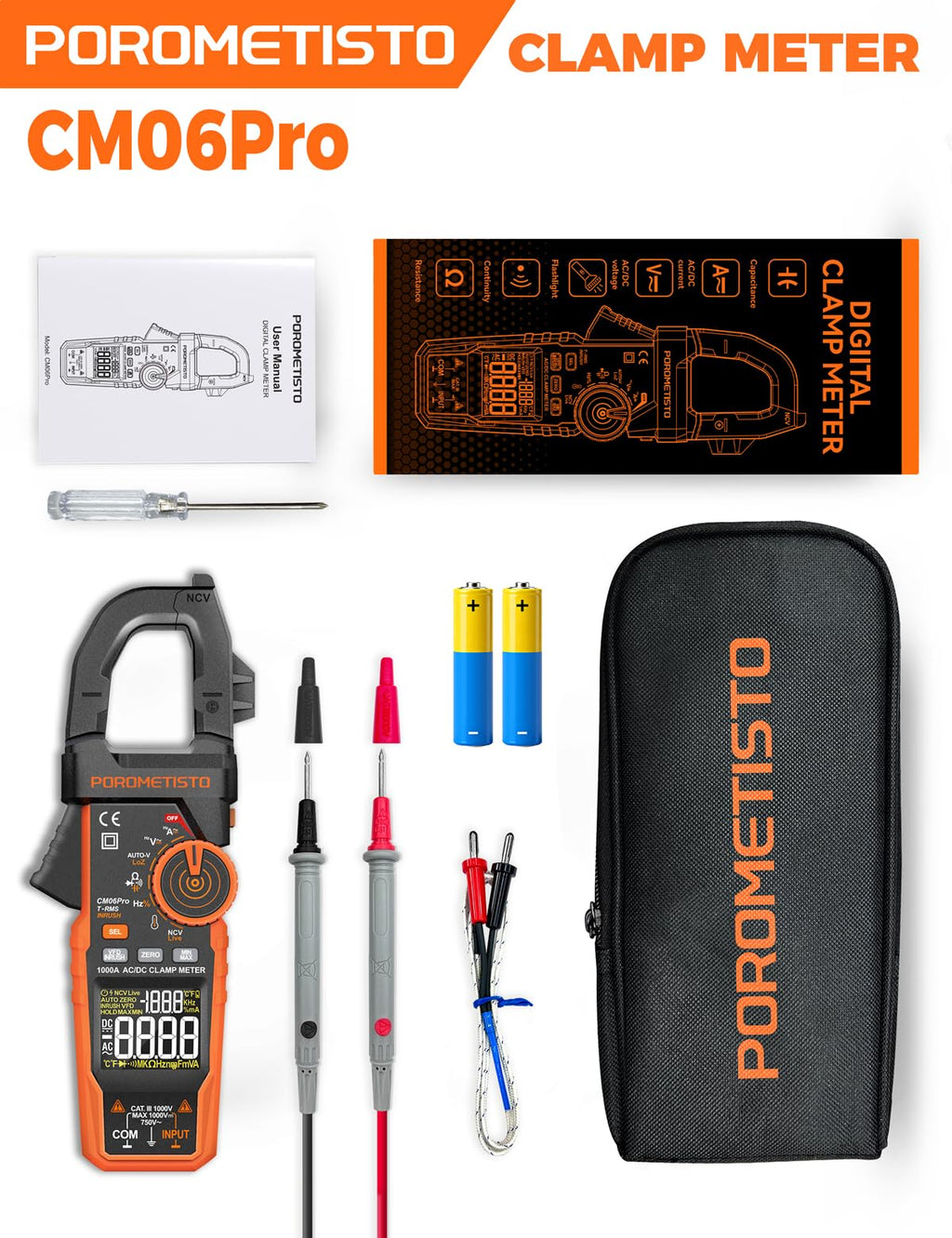 Clamp Meter 6000 Counts 1000A K932