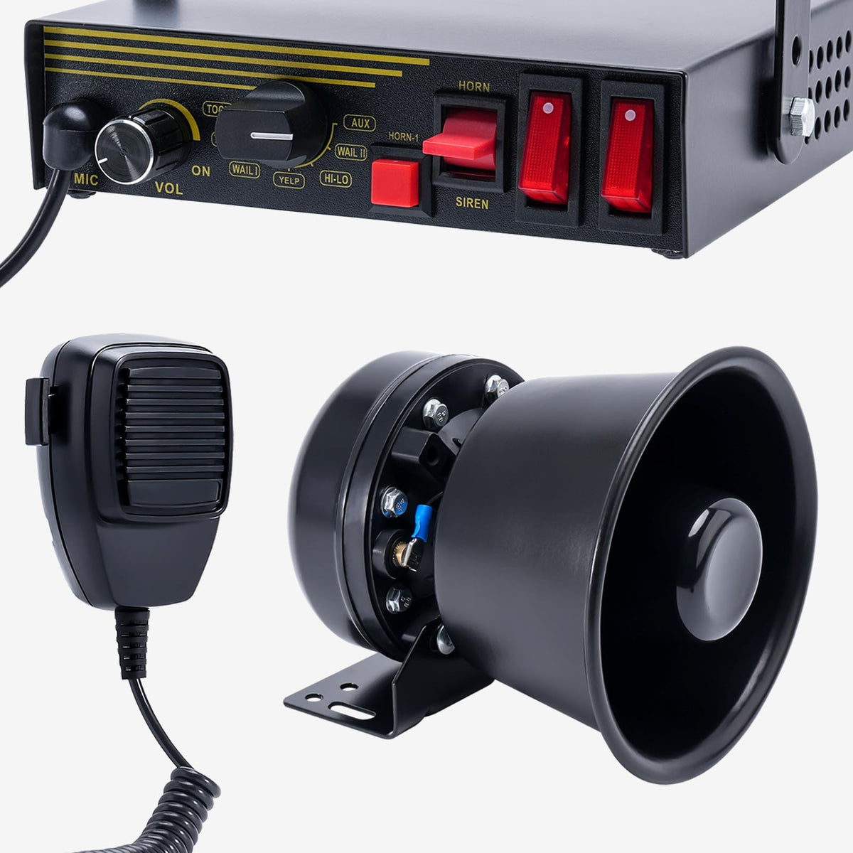 200W 12V 9 Tone Emergency Siren System X44757