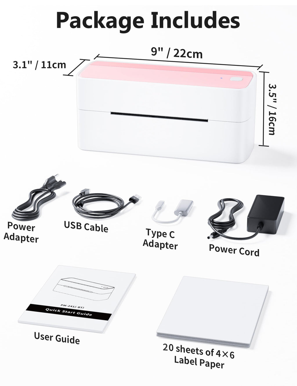 Bluetooth Thermal Label Printer A4377