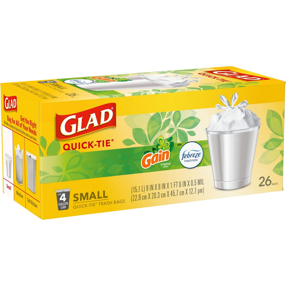 4 Gal 26 Count Trash Bags Pack of 6 T1261