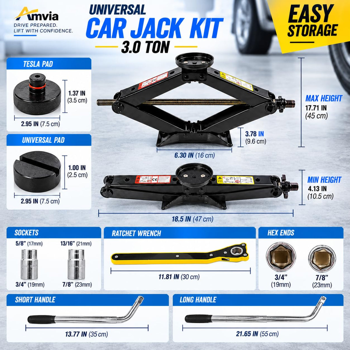 3 Ton Scissor Jack Kit M94861