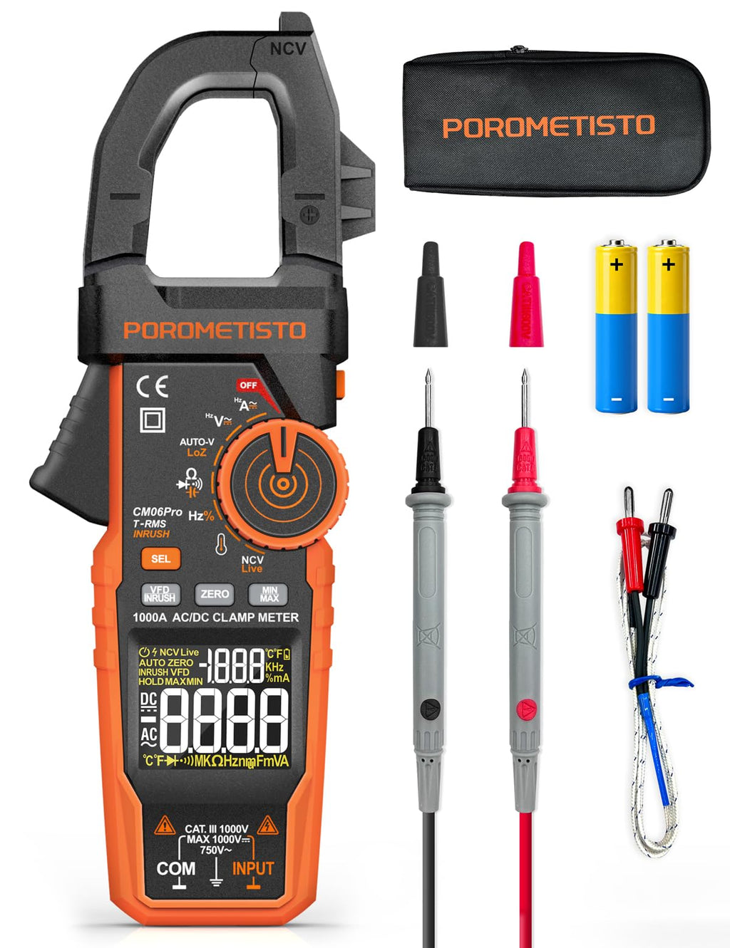 Clamp Meter 6000 Counts 1000A K932