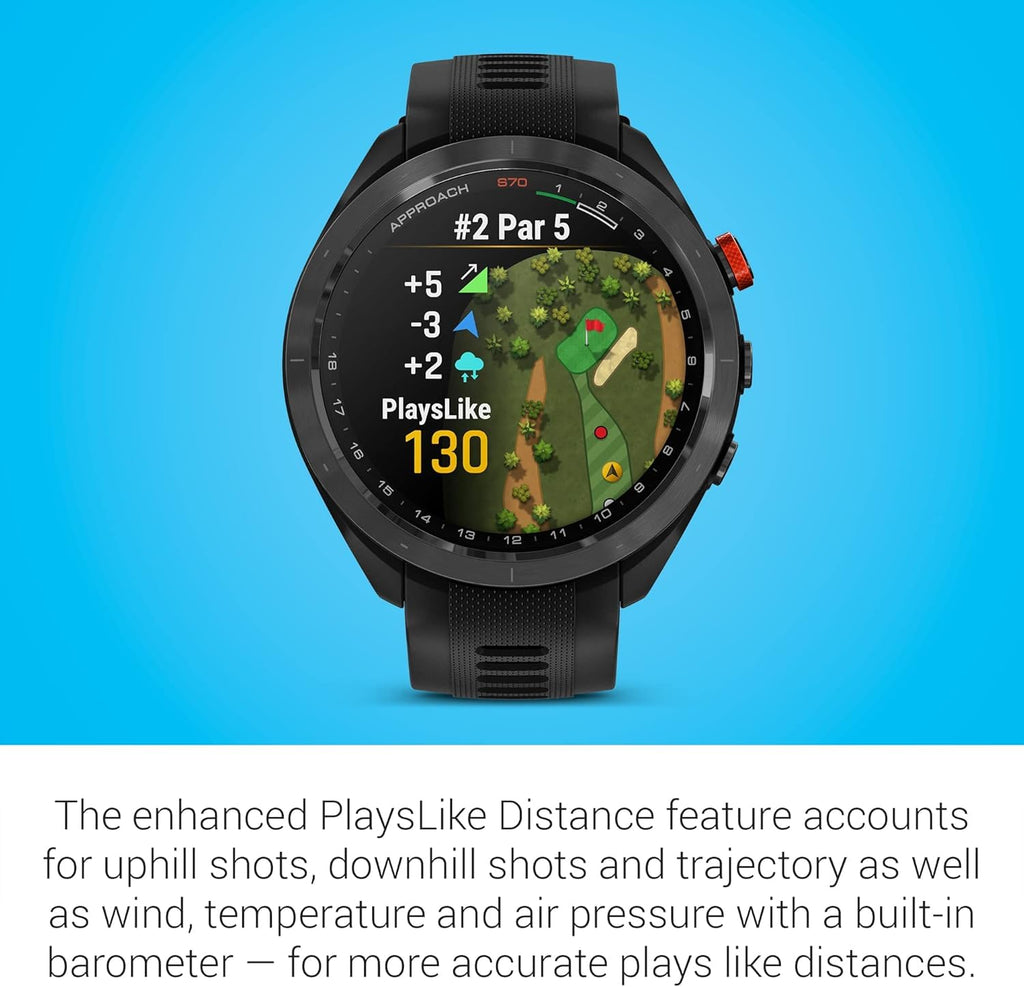 Black 47mm Golf GPS Smartwatch G4030