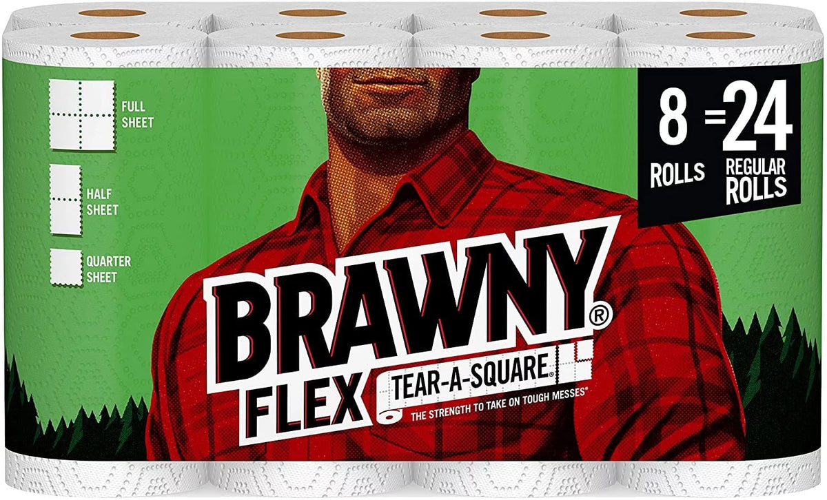 Paper Towels, 8 Triple Rolls, 3 Sheet Size Options T462