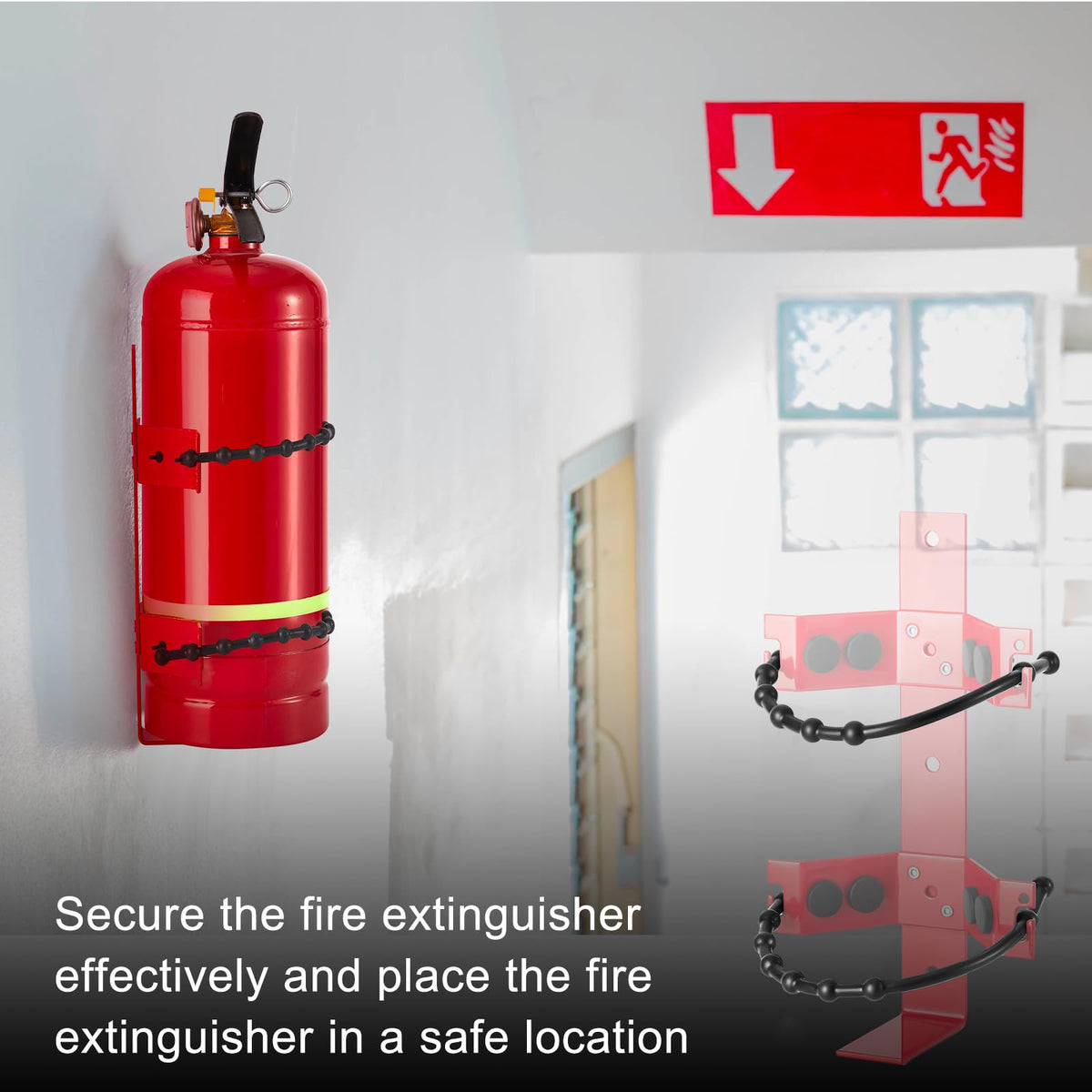 4 Pcs 2.5 Lbs and 5 Lbs Fire Extinguisher Replacement Straps Q247