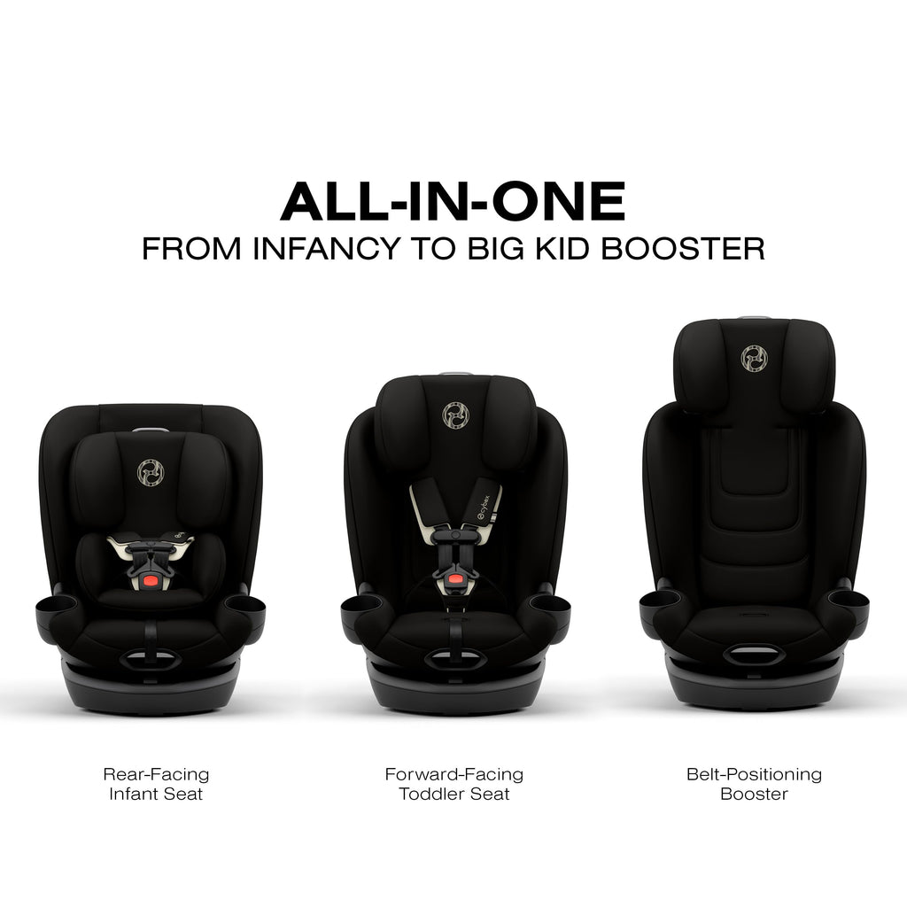 Black 360 Rotating Convertible Car Seat E899