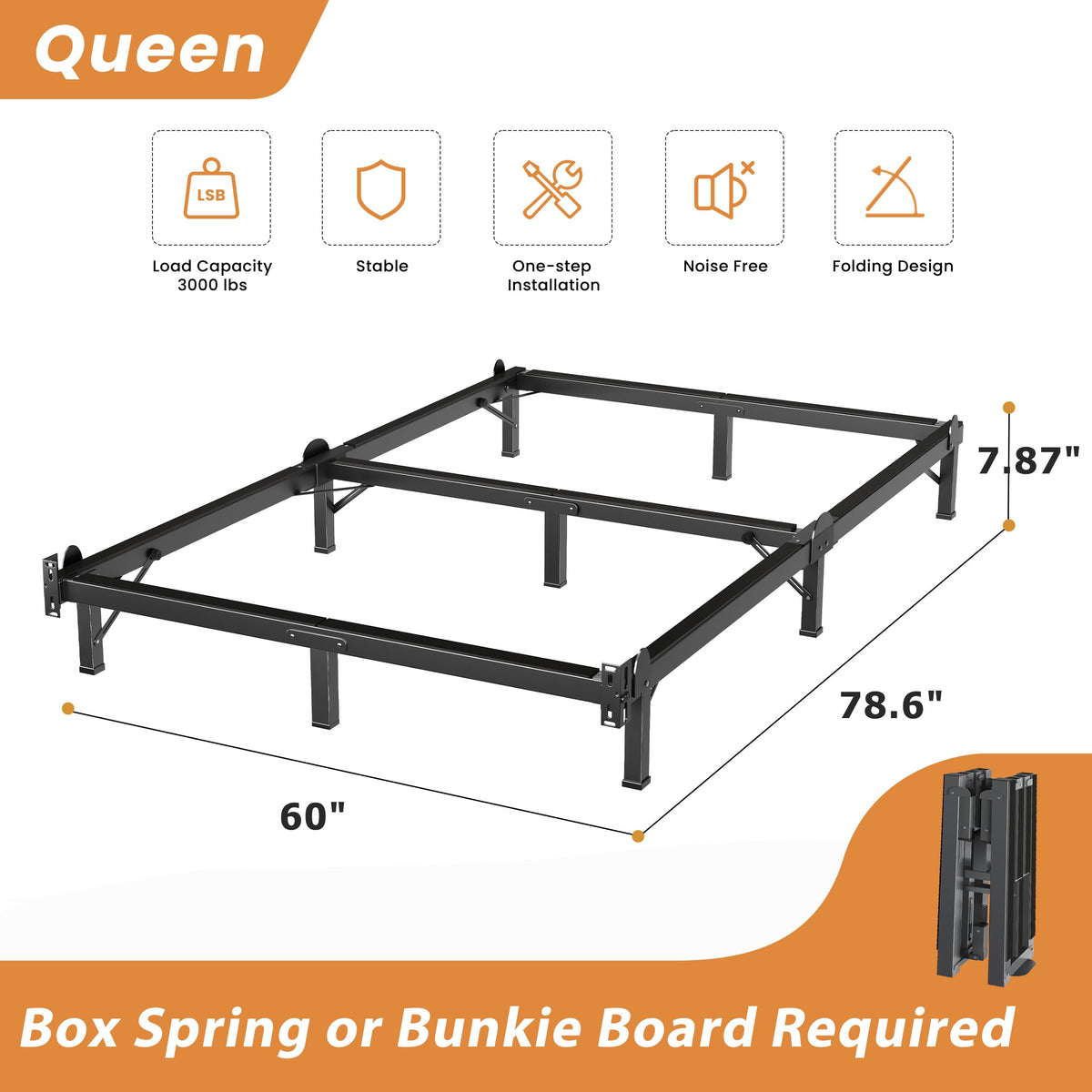 Queen 8 Inches Metal Bed Frame P5177