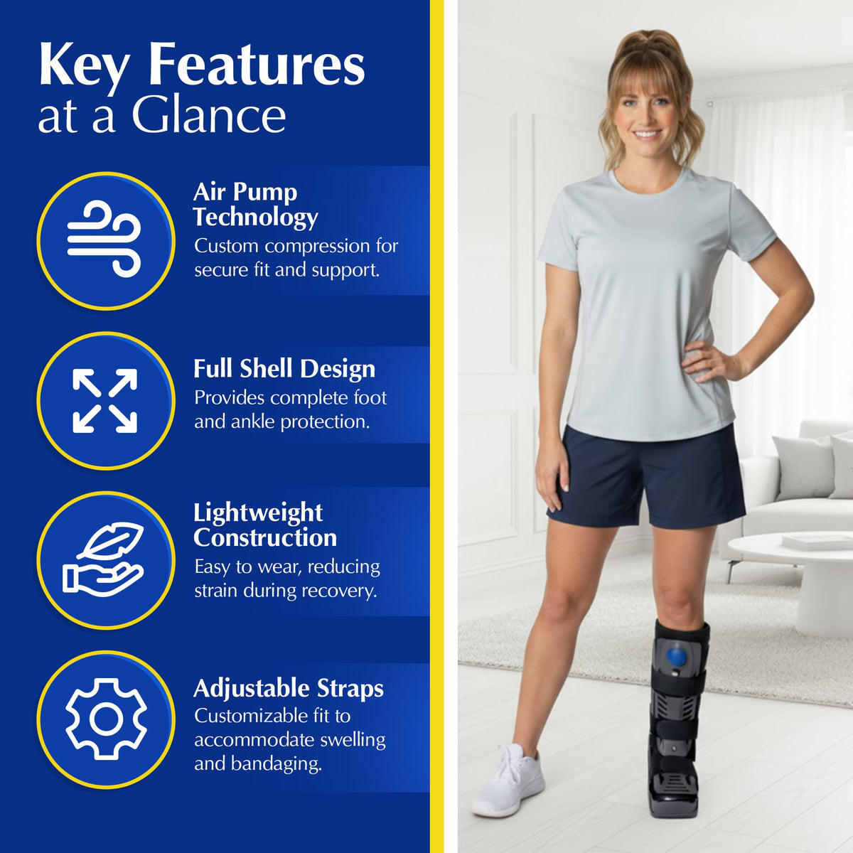Tall Air Pump Walking Boot K624