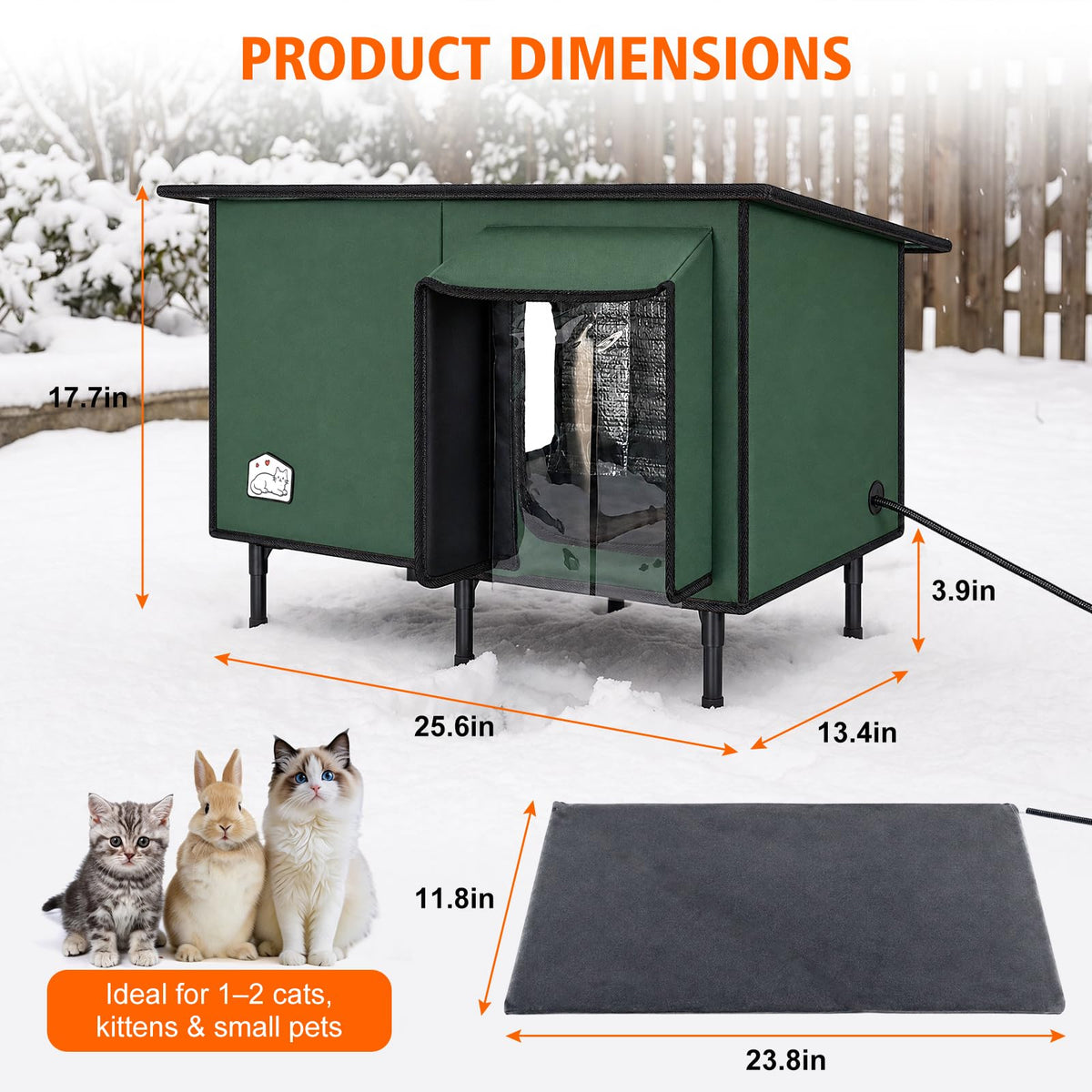 Heated Outdoor Cat House Y931