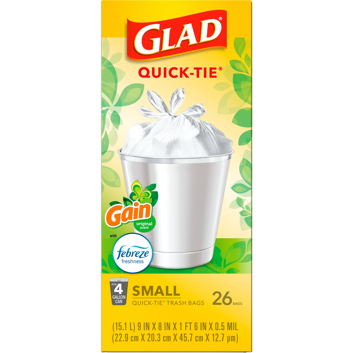 4 Gal 26 Count Trash Bags Pack of 6 T1261