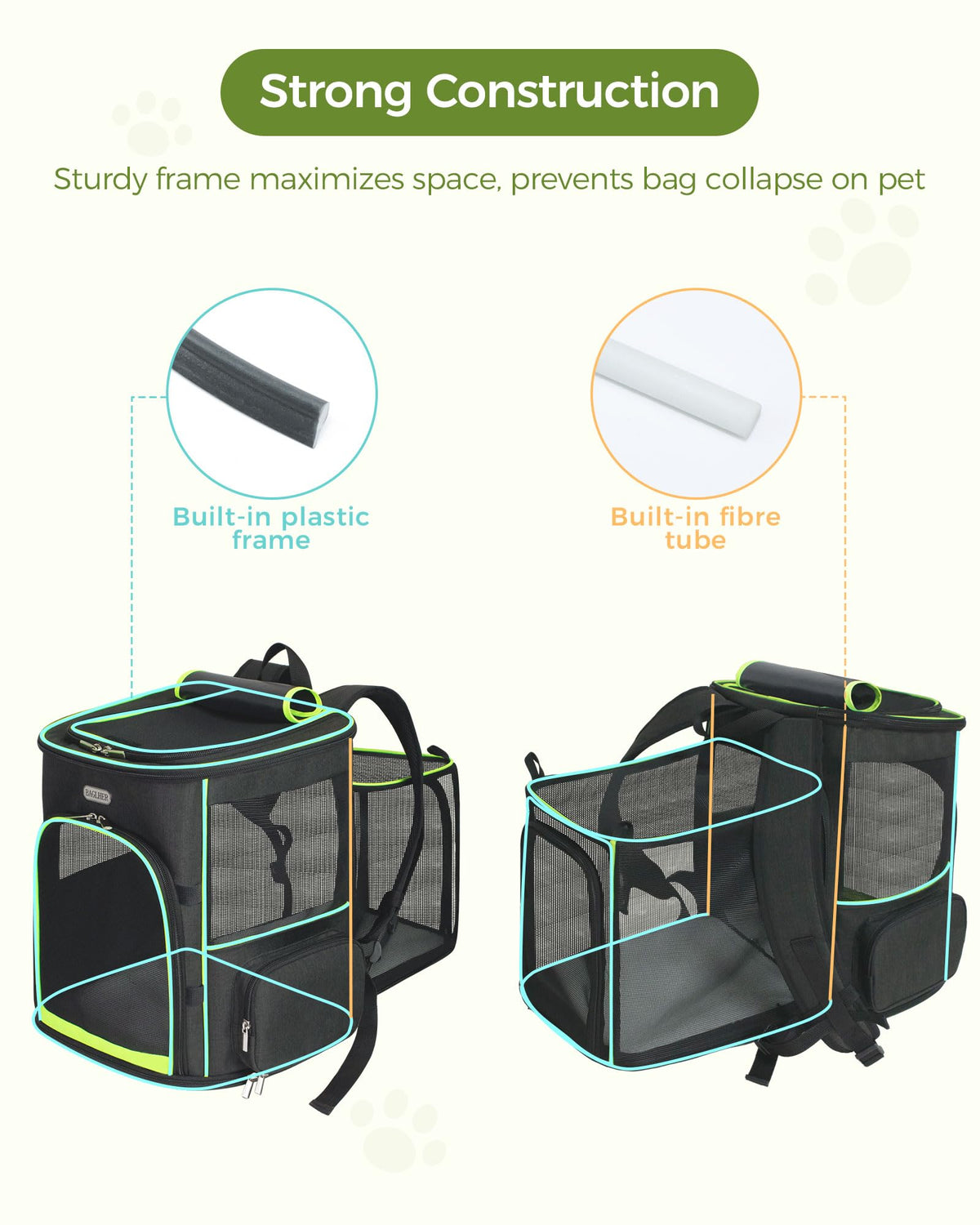 Expandable Cat Carrier Backpack with Breathable Mesh D870